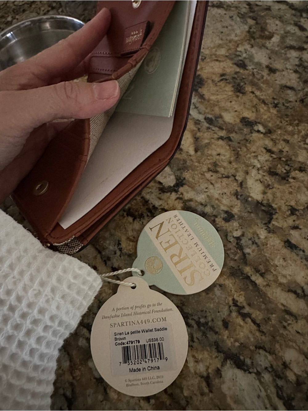 Spartina Siren La Petit Wallet Saddle Brown NWT - Picture 2 of 4